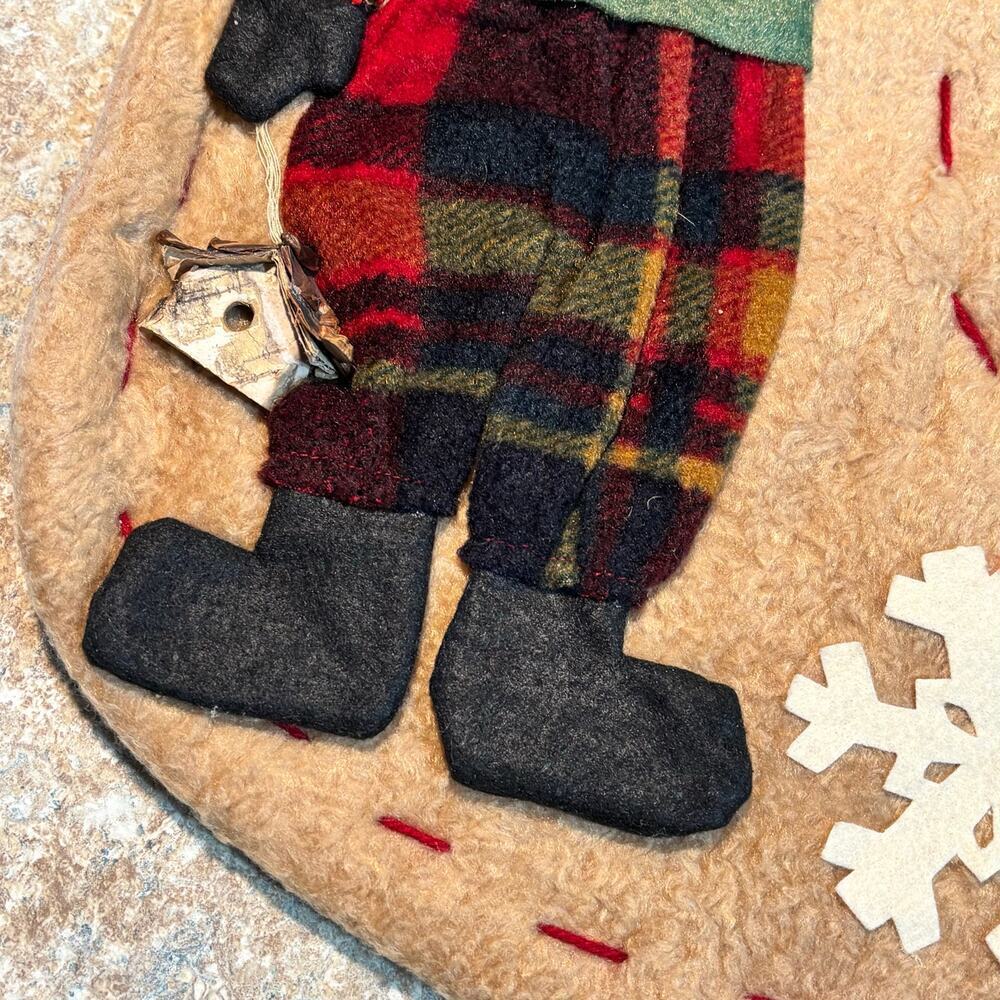 4 Cozy Cabin Christmas Fleece Faux Fur Christmas Stockings Holiday Decor - Picture 6 of 13